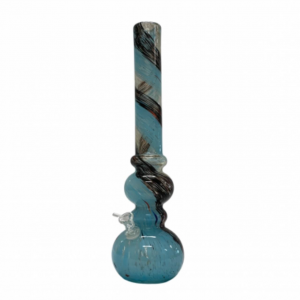 18" Hoist Dual Color Frit Soft Glass Water Pipe - Glass On Glass [L0206G]