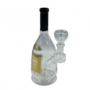 7" Mini Henny Bottle with Showerhead Perc Water Pipe Rig - [SG2929]