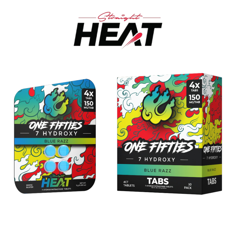 Straight Heat One Fifties 7-Hydroxy 150mg per Tablet - 4ct / 10 Pack Display