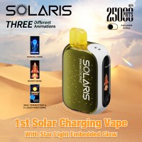 Solaris 25000 Puffs Solar Charging Disposable vape (Display of 5)*