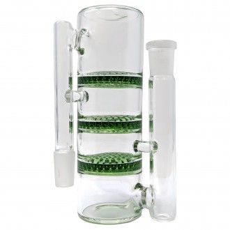 14mm Trio Thrills-Honeycomb Perc Ash Catcher 90 Angle [ACH-010-90]