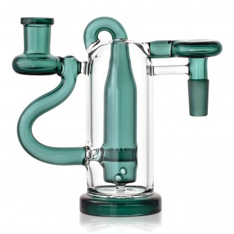 14mm Double Arm Inline Perc Recycler Ash Catcher on 90 Angle