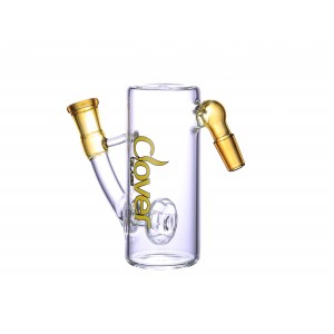 14mm Clover Glass 45 Angle Flat Vertical Ring Perc Ash Catcher [WPG-55]