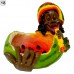 Shop Rasta Resin Small Jamaican Man Ashtrays at Skygate Wholesale Rasta Resin Small Jamaican Man Ashtray in Vibrant Colors