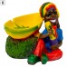 Shop Rasta Resin Small Jamaican Man Ashtrays at Skygate Wholesale Rasta Resin Small Jamaican Man Ashtray in Vibrant Colors