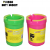 jumbo glow in dark top butt bucket ashtray assorted colors 12ct display