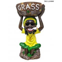 Large Jamaican Man Ashtray #4 [LJA4] E