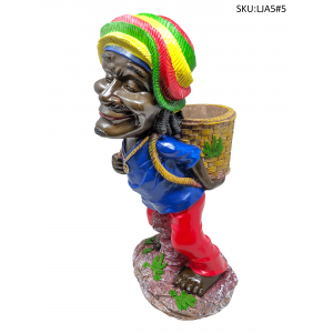 Large Jamaican Man Ashtray #5 [LJA5] F 