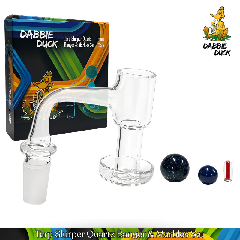 DABBIE DUCK 14mm Male Terp Slurper Kit - Marble & Terp Ball, Pill