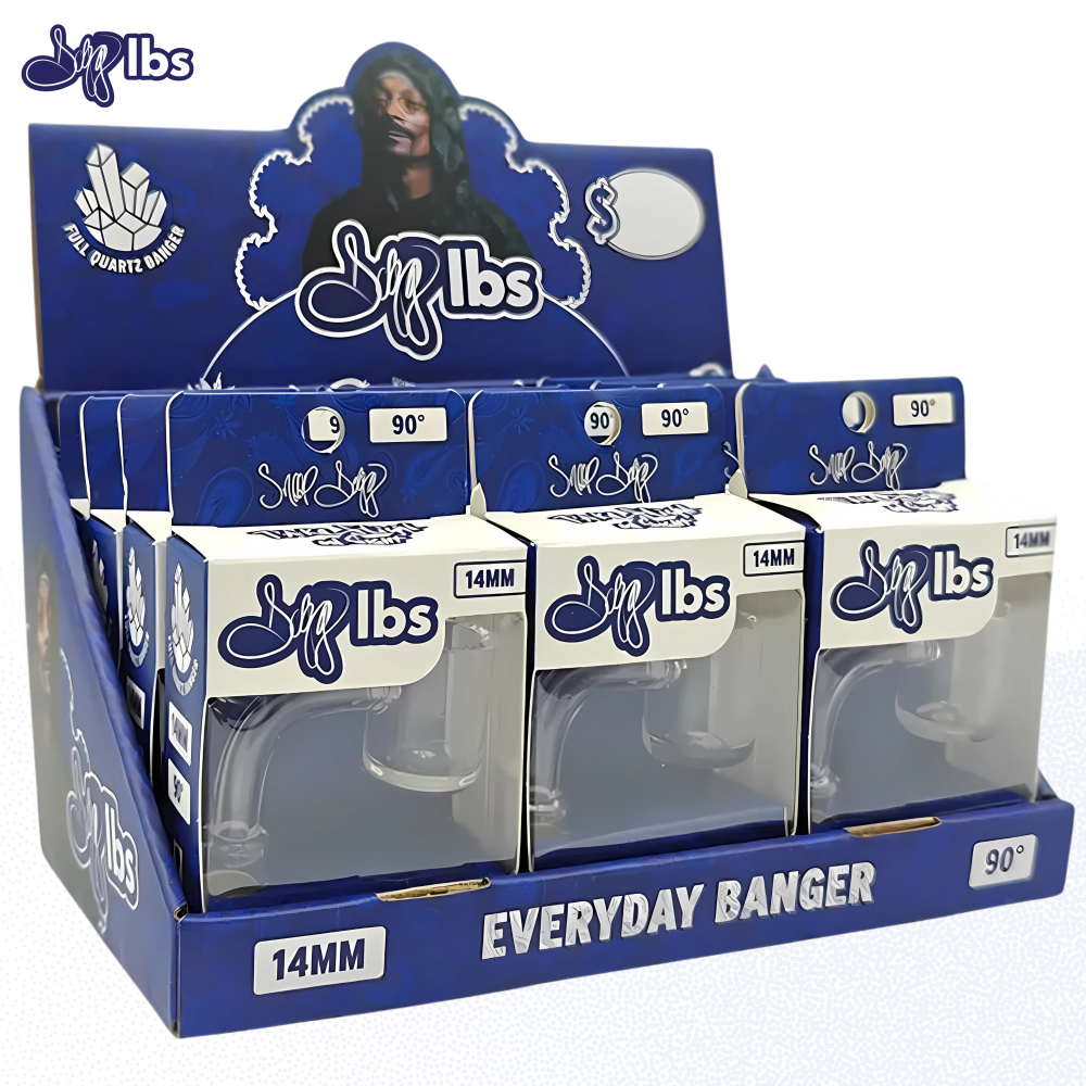 Dogg Lbs Everyday Quartz Banger 14mm Male 90 Degree – 12 Count Display