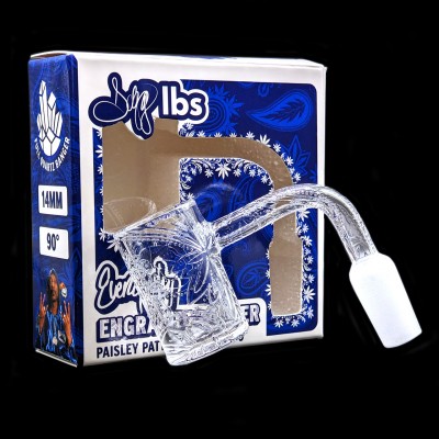 Dogg Lbs - Everyday Engraved Paisley Quartz Banger - 14M 90 Degree [DLBG0003]