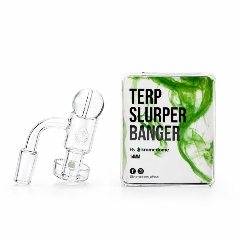 Kromedome Terp Slurper Quartz Banger with Glow Terp Pearls