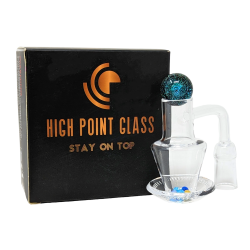 20mm Spinning Quartz Banger set with 5 Terp pearls & 1 Glass carb cap - 14mm Female Joint [DSQ836] 