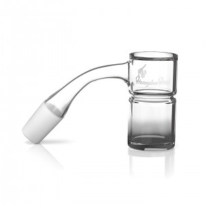 Honeybee Herb 14mm Male - Honey Bevel Splash Bucket Quartz Banger - 45° Black Line