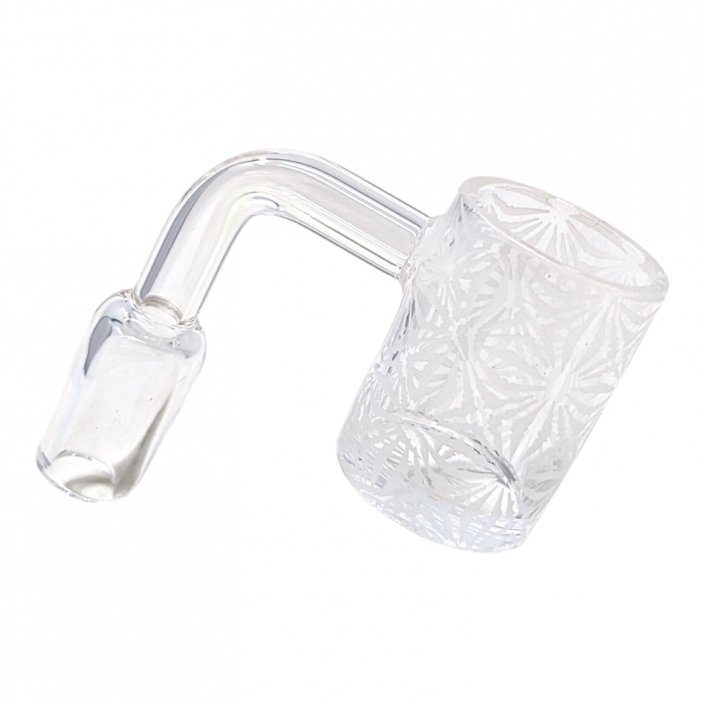 14mm Quartz 22mm Bucket Banger Male W/Sand Blasted Design - B [QF152]