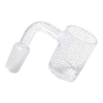 14mm Quartz 22mm Bucket Banger Male W/Sand Blasted Design - D [QF152]