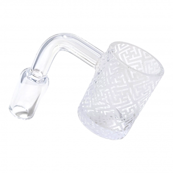 14mm Quartz 22mm Bucket Banger Male W/Sand Blasted Design - M [QF152]