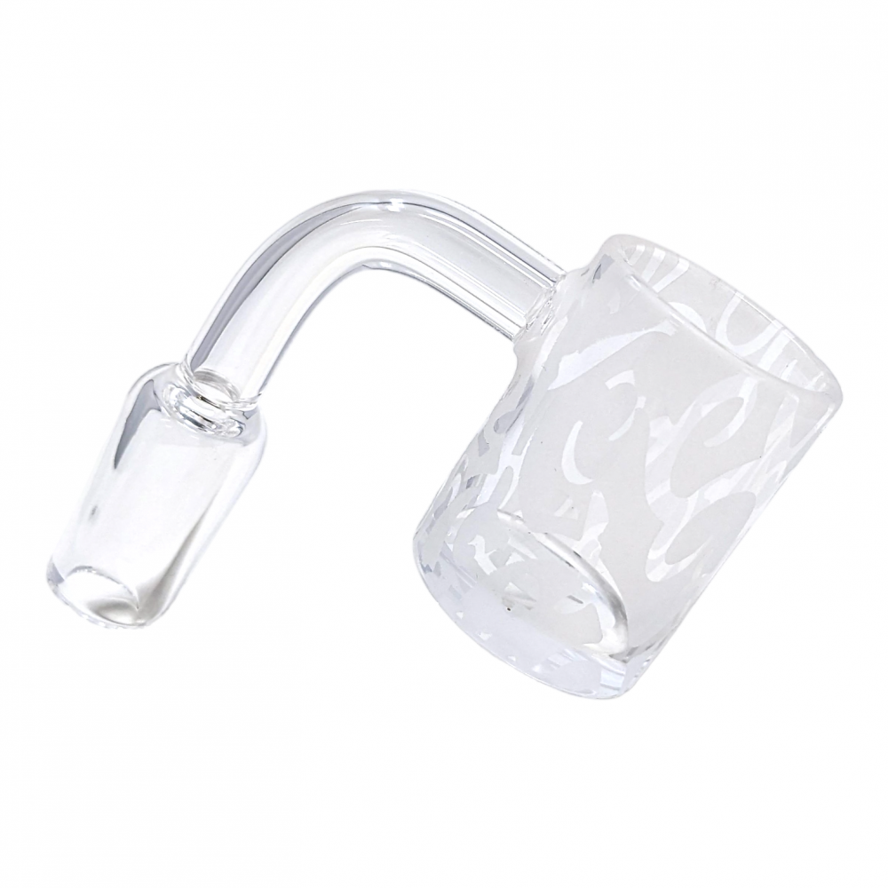 14mm Quartz 22mm Bucket Banger Male W/Sand Blasted Design - N [QF152]