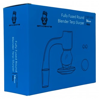 Space King - 14mm Male 90° Fully Fused Round Blender Terp Slurper - Light Blue