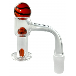 14mm Male Joint Terp Slurper Quartz Banger Basket ball Carb Cap 3 Pc Set - [WSG392]