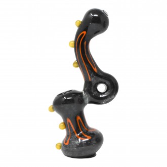 6.5" Frit Art Donut Bubbler - [BK241]