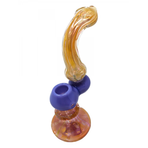 6" Silver Fumed  Slyme Joint Art Bubbler [DJ451] 