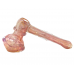 7" Gold Fumed Multi Marble Hammer Art Bubbler [DJ460]
