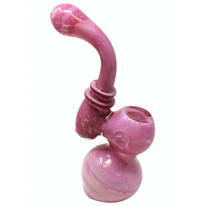 7" Double Rim Slyme Bubbler Hand Pipe - [DJ569]