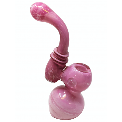 7" Double Rim Slyme Bubbler Hand Pipe - [DJ569]
