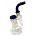 7" Slyme Swirl Accent Spiral & Polka Dot Flat Mouth Bubbler Hand Pipe Assorted colors - [DJ609]