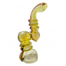 8   Silver Fumed Rasta Art Bubbler Hand Pipe [DJ322]