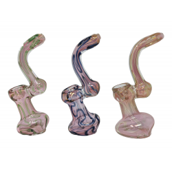 6" Gold Fumed Bubbler Assorted colors [R37]