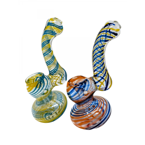 4.5" Swirl Art Bubbler Hand Pipe - 2 Pack [RJA81]