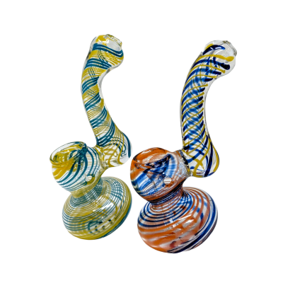 4.5" Swirl Art Bubbler Hand Pipe - 2 Pack [RJA81]