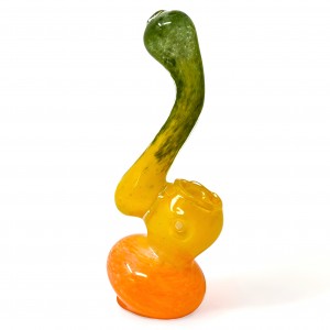 5.5" Inhale the Rasta Spectrum Frit Art Bubbler Hand Pipe 1pk - [RKGS66]