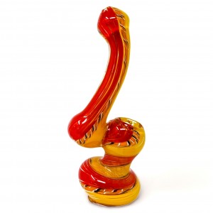7" Duality Dance Delight Standing Bubbler Hand Pipe - [RKGS76]