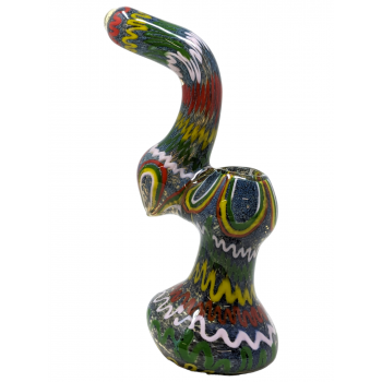 7" Frit & Imported Color Rod Art Bubbler [RKP163]