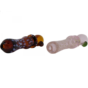 3" Assorted Faded Polka Dot Multi Ring Chillum Hand Pipe - (Pack of 2) [RKP251]