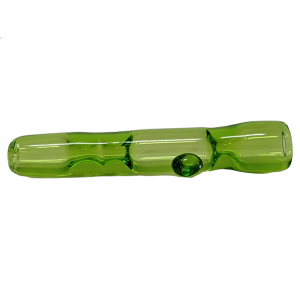 4" Full Transparent Color Single Marble Chillum Hand Pipe - (Pack of 2) [RKP253]