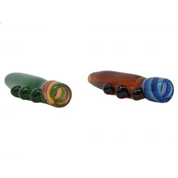 3" Head Joint Slyme Tube Art Chillums (Pack Of 2) [RKP254]