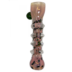 3" Gold Fumed Polka Dot Quadruple Ring Chillum Hand Pipe - (Pack of 2) [RKP255]