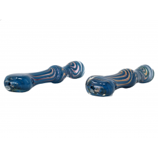 3" Gold Fumed Flat Mouth Ball Chillums (Pack Of 2) [RKP259]