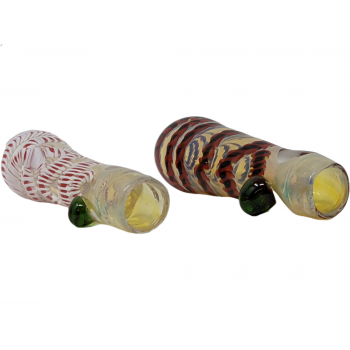 3" Silver Fumed Latachino Rod Art Chillums (Pack Of 2) [RKP267]