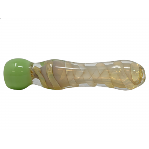 3" Silver Fumed Candy Cane Slyme Bowl Chillum Hand Pipe - (Pack of 2) [RKP270]