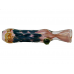 3" Silver Fumed Candy Cane Slyme Bowl Chillum Hand Pipe - (Pack of 2) [RKP270]