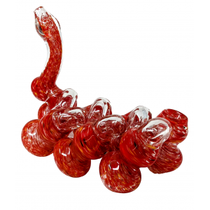 6" Gold Fumed Sunset Spiral 7-Chamber Bubbler Hand Pipe - [STJ117]