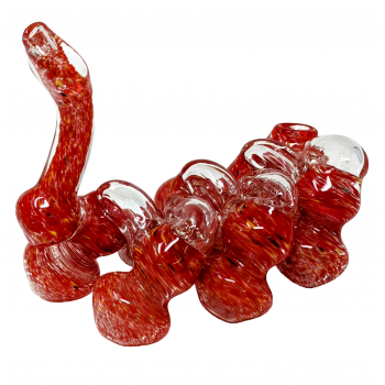 6" Gold Fumed Sunset Spiral 7-Chamber Bubbler Hand Pipe - [STJ117]