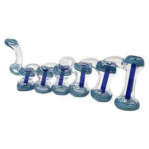 5" Twisted Rope Rim 6 Inline Chamber Bubbler Hand Pipe - [STJ118]