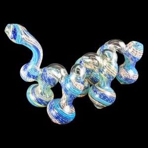 6.5" Gold Fumed TriTone TriLine 6-Chamber Bubbler - [STJ143]