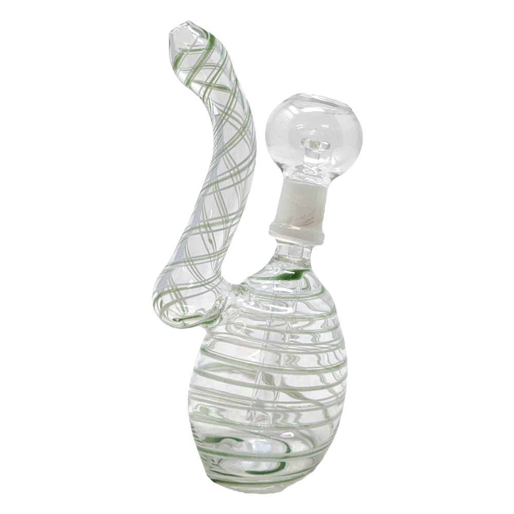 5.5" Grenade Spiral Ribbon Bubbler Hand Pipe with Oil Dome - [XSB-18B]